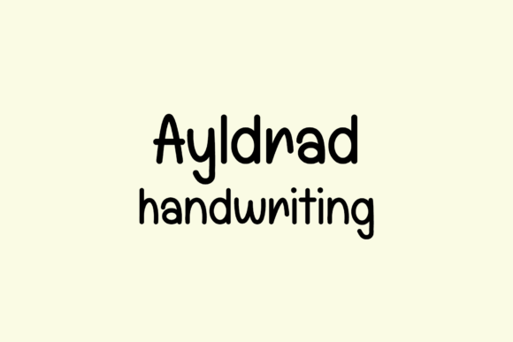 Ayldrad: A Handwritten Font for Editorial Personality