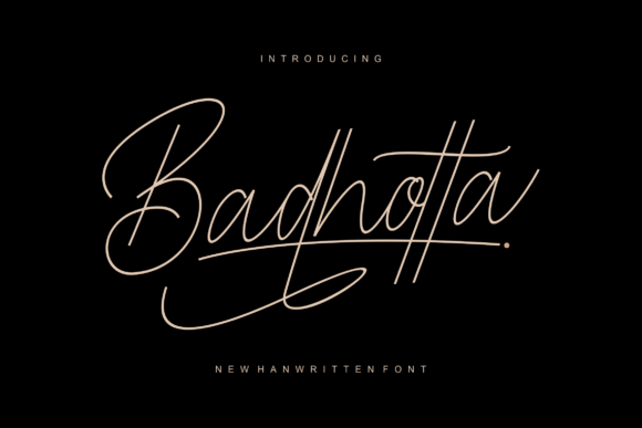 Choosing Badhotta: A Handwritten Font for Editorial Elegance
