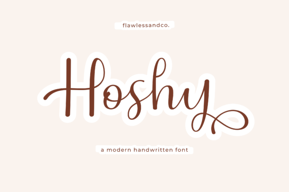 Hoshy: A Script Font for Editorial Atmosphere