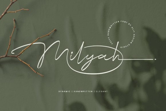 Milyah: A Signature Script Font for Crafters and Product Creators