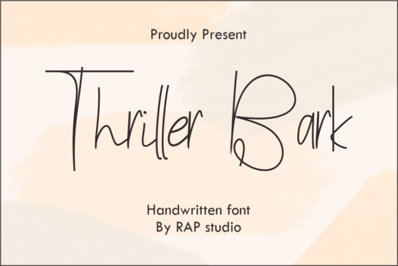 Thriller Bark: A Script Font with Controlled Expression