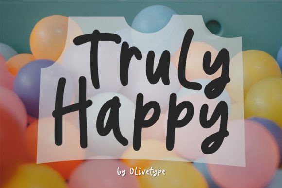 Truly Happy: A Fun Handwritten Font for Engaging Visuals